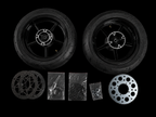12 inch SuperMoto Wheel Sets And Upgraded Sprocket, Rotor, And Chain for Heybike Villain, Yozma in10, Tuttio soleil, RTR, Valtinsu em-5, Razor, and Strike Shadow