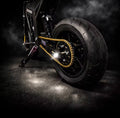 12 inch SuperMoto Wheel Sets And Upgraded Sprocket, Rotor, And Chain for Heybike Villain, Yozma in10, Tuttio soleil, RTR, Valtinsu em-5, Razor, and Strike Shadow